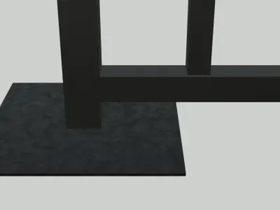 Cafe Railing Low-poly 3D model