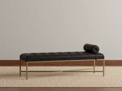 Barcelona Style Daybed With Bolster 3D model