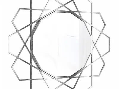Gosdon Geometric Modern Beveled Accent Mirror 3D model