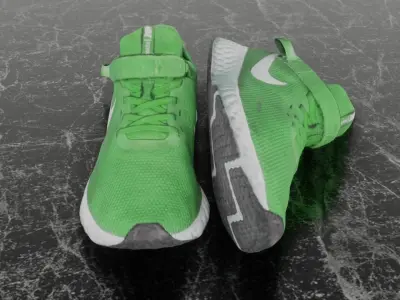 NIKE FLY EASE 3D SHOES - GREEN Low-poly 3D model