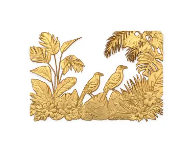 Classic carved decor ornament 418 3D model