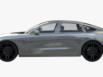 Electric car 3D model