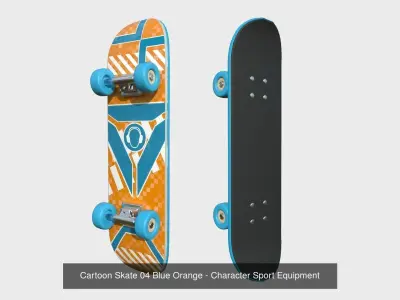 10 Cartoon Skates Shapes - Character Sport Equipment 3D Model Pack