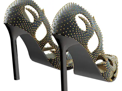 Heels Inferno Gianvito Rossi Low-poly 3D model