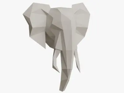 ELEPHANT PAPER HEAD 3D model
