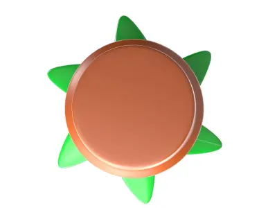 Flower pot Low-poly 3D model