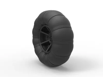 Low-pressure wheel 3D print model
