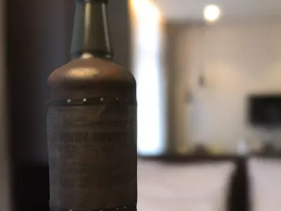 Steampunk skul Poison Bottle Low-poly 3D model