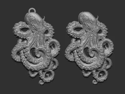 octobus pentant 3D print model
