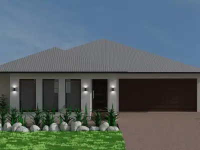 Modern Town House Free 3D model