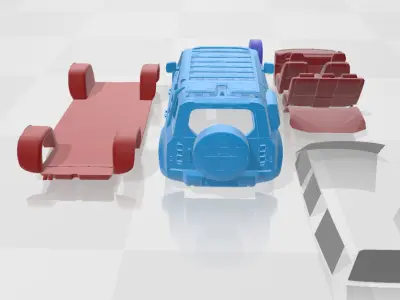 Land Rover Defender Explorer  Separate Parts 3D Model 3D print model