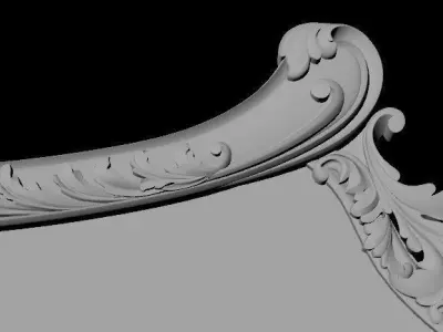 bed headboard 3D model 3