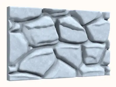 Aged Fieldstone Wall Architecture 3D model