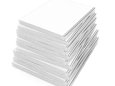 Books Set stack of 3D model