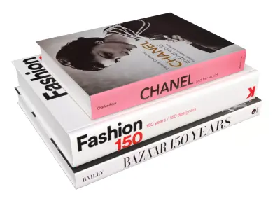 Luxury Fashion Book Stack Trio of Iconic Decorative Albums Low-poly 3D model