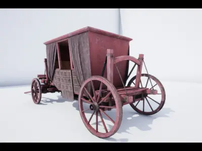 The Carriage 5 Low-poly 3D model