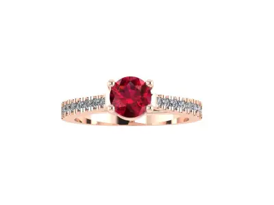 Women diamond ring 3d render 3D print model order