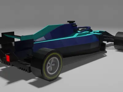 Low Poly F1 Car 3D model