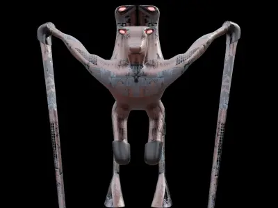 Low poly Robot Creature Free low-poly 3D model