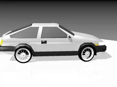 AE86 Toyota Corolla Levin Low-poly 3D model