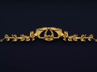 Classic decor ornament v-3D model 41 3D model