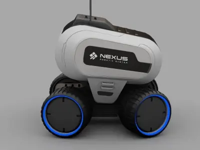 Luna Rover rigged 3D model