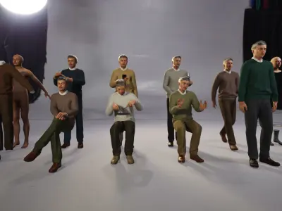 Modular Character - Asian Smart Casual Man - MG2 Low-poly 3D model