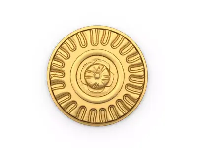 Classic round decor ornament carved 17 3D model