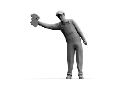 Gas Station Staff 3D print model
