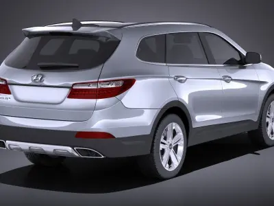 Hyundai Santa Fe 2015 VRAY 3D model