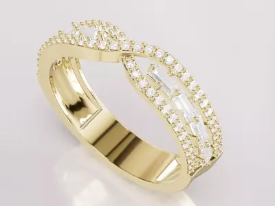 Jewelry Diamond Ring Model RG98 Free 3D print model