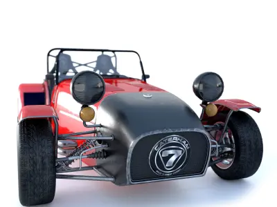 Car Caterham SevenR500 Low-poly 3D model