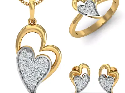 Diamond Locket Set 3D print model 31