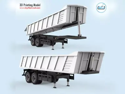 Heavy Tipper Trailer 3D print model