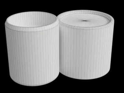 Blue Chamomile Boxed Soy Candle Low-poly 3D model