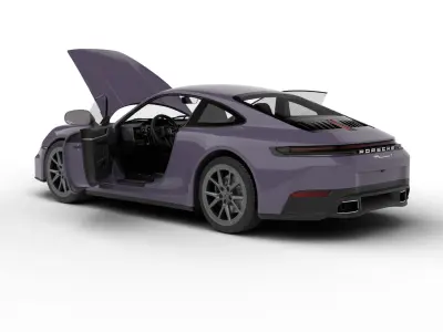 Porsche 911 Carrera T 2025 HQ 3d model 3D model
