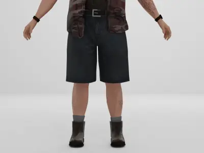 Trucker Pack Low-poly 3D model