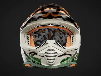 Motocross Helmet LS2 - Bharat India Version 3D model