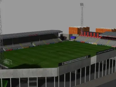 Dalymount Park Stadium Bohemians FC Low-poly 3D model