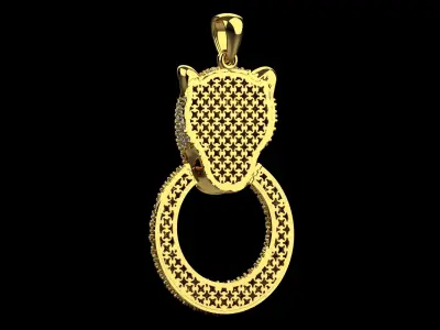 panther pendant  0181 3D print model