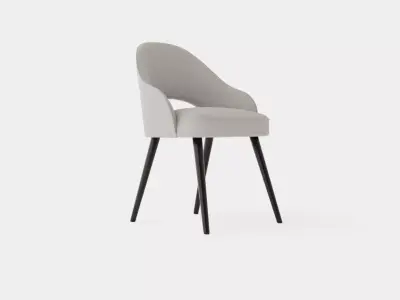 Milano dining chair sand Low-poly 3D model