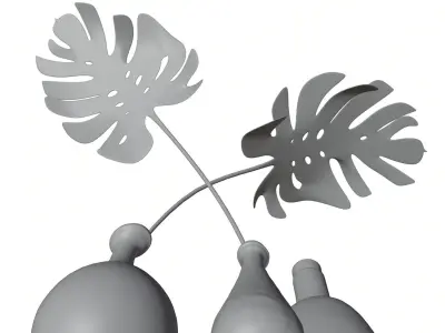 Decorative glass vases HG2 3D model