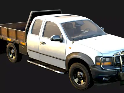 Chevrolet Car 3D Model Quality Realistic Rendered With Textured Low-poly 3D model
