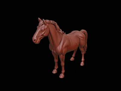 Horse Animal Sculpture 3D print model