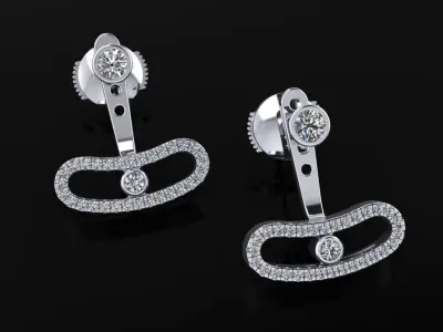 Messika Move Earrings 3D print model