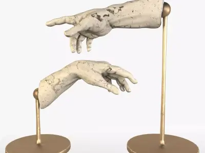 The Creation of Adam 3D model