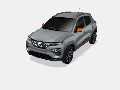 Dacia Spring Electric 2022 Low-poly 3D model