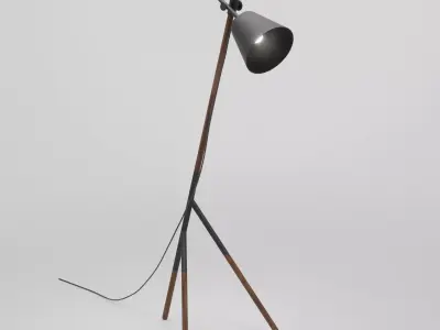 Tripod Floor Lamp Artisan Insert Lamp 3D model