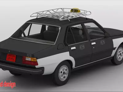renault 18 1978 Taxi cairo 3ds max and lumion  3D model