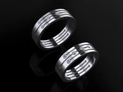 Wedding Bands 03 3D print model